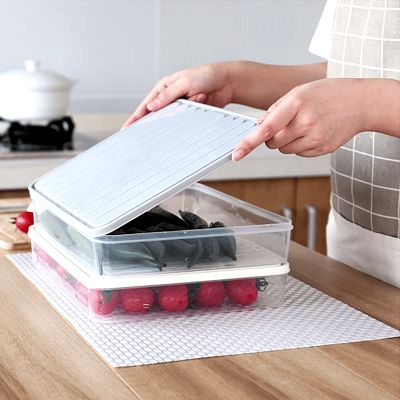Boîte de rangement - FoodSaverBox™ - Carré gris - Rangement Facile