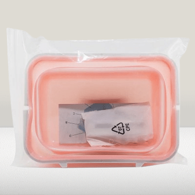 Boite conservation alimentaire - NewSiliconeLunchBox™ - Rose - Rangement Facile