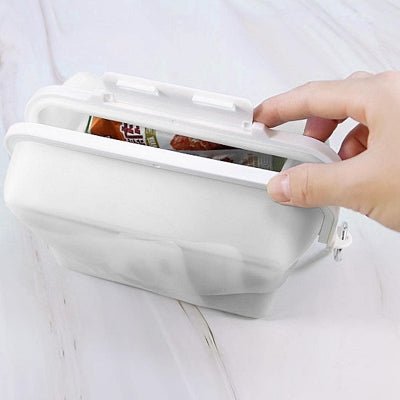 Boite conservation alimentaire - NewSiliconeLunchBox™ - Blanc - Rangement Facile