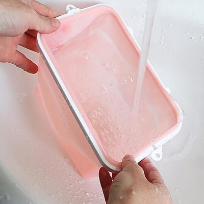 Boite conservation alimentaire - NewSiliconeLunchBox™ - Rose - Rangement Facile