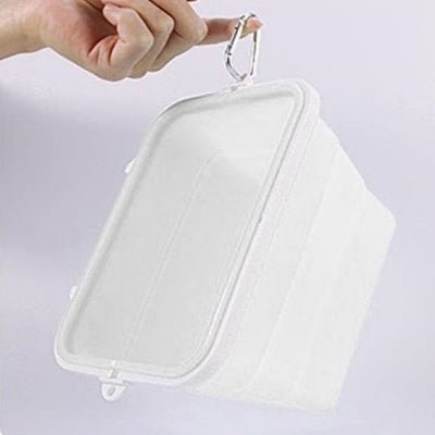 Boite conservation alimentaire - NewSiliconeLunchBox™ - Blanc - Rangement Facile