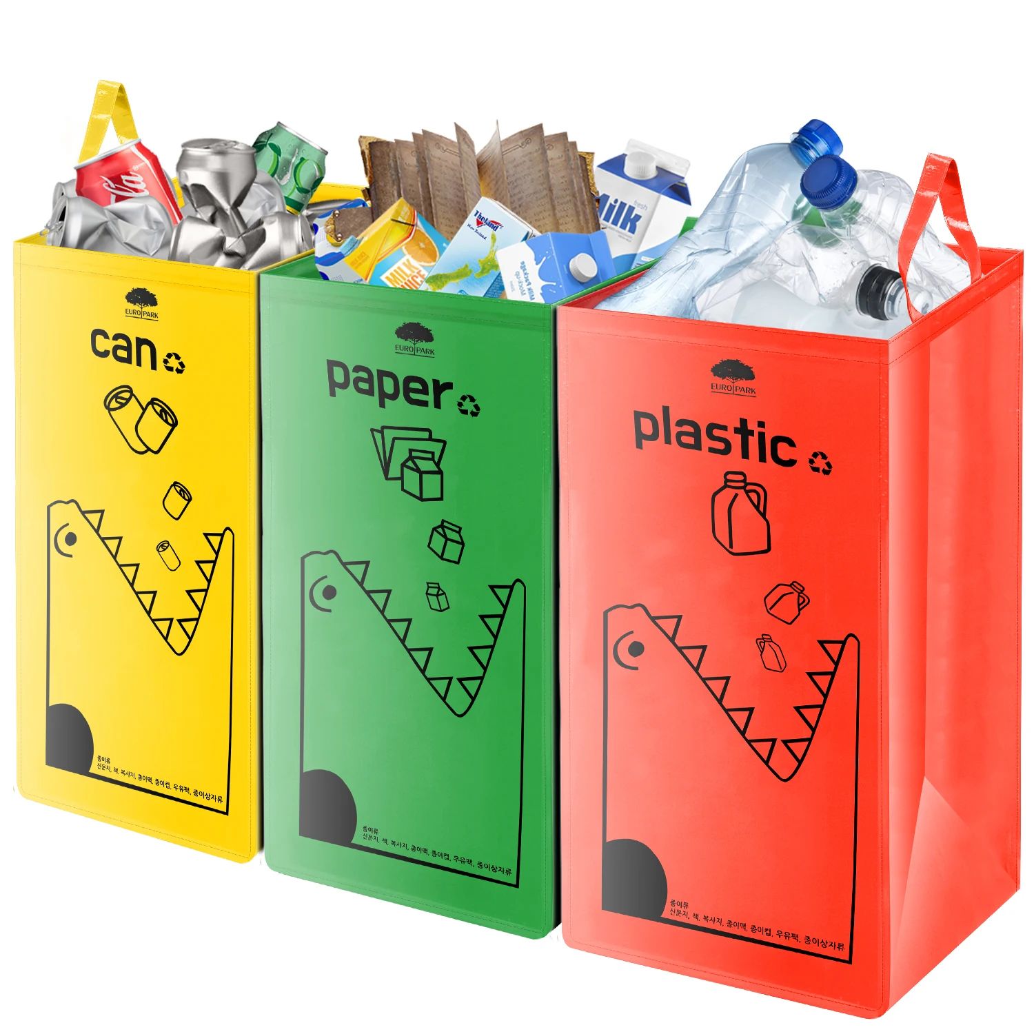 Poubelle de tri moderneeco recyclage