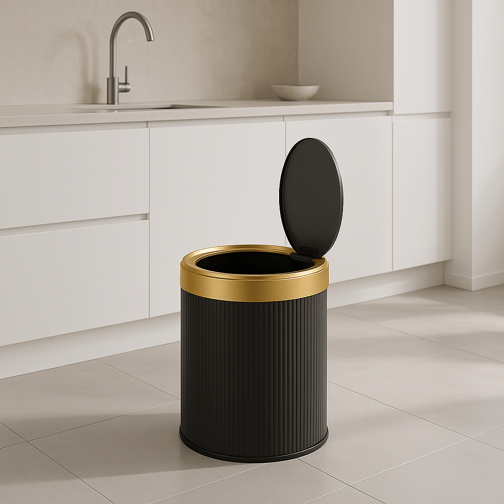 Poubelle | Élégance Dorée - Rangement Facile