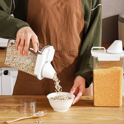 boite alimentaire optidose mesure multi grandeur blanc cereale cuiellere