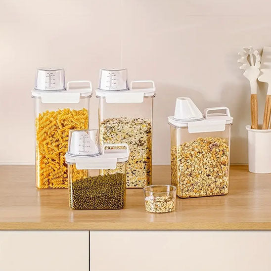 boite alimentaire optidose mesure multi grandeur blanc comptoir