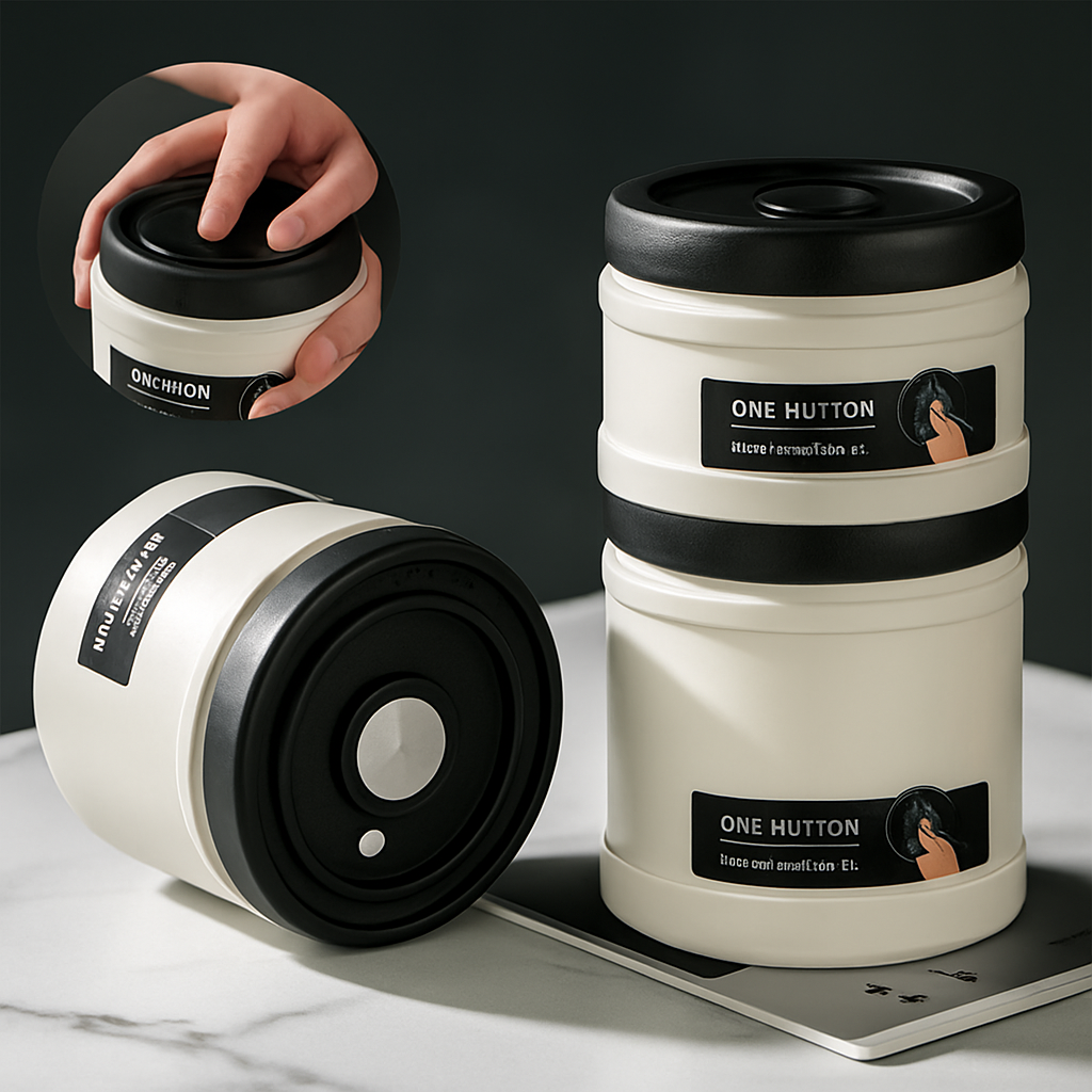 boite de conservation fraicheur longue duree multiple grandeur boutton pressoir demonstration