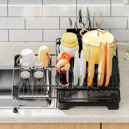 egouttoir vaisselle extensible | AquaFlex - Rangement Facile