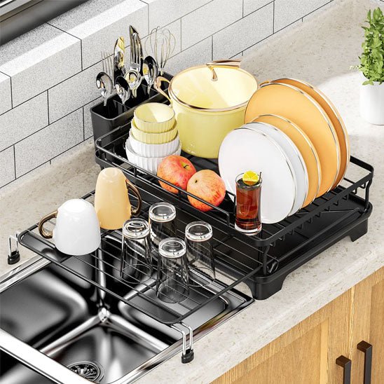 egouttoir vaisselle extensible | AquaFlex - Rangement Facile