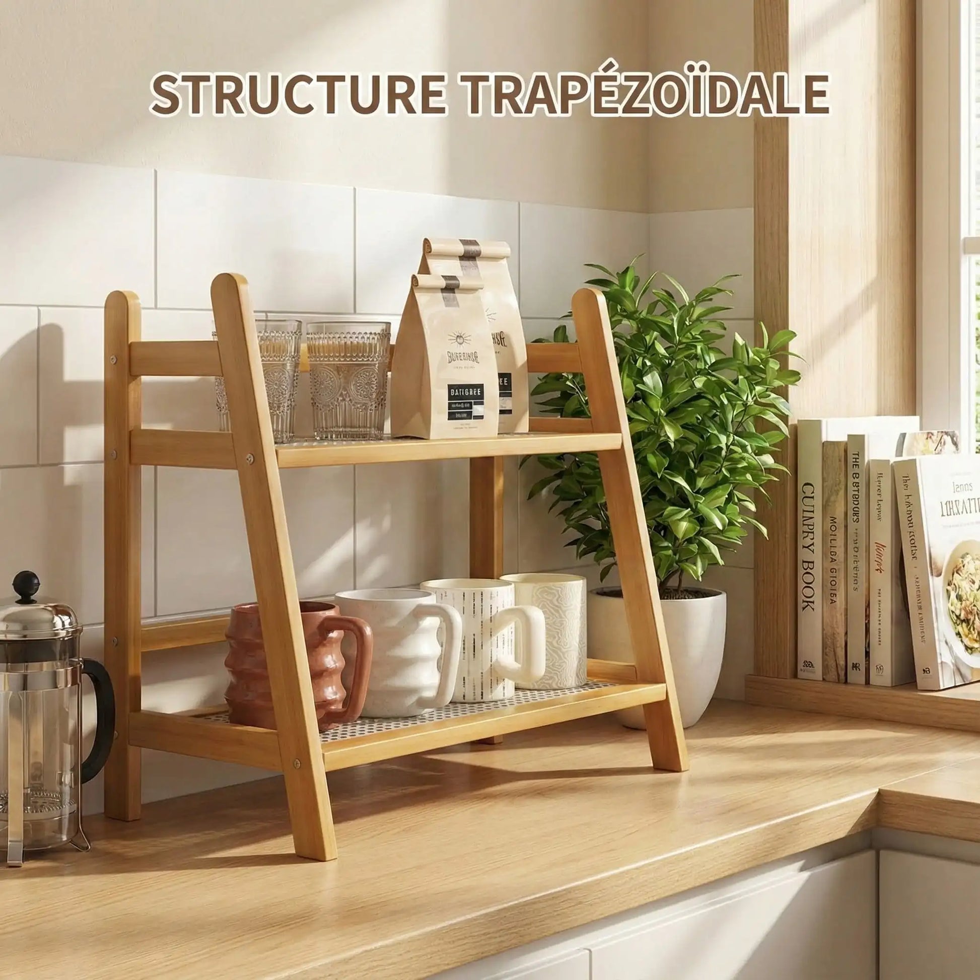 étagère cuisine | Bambou Eco - Organiseur - Rangement Facile