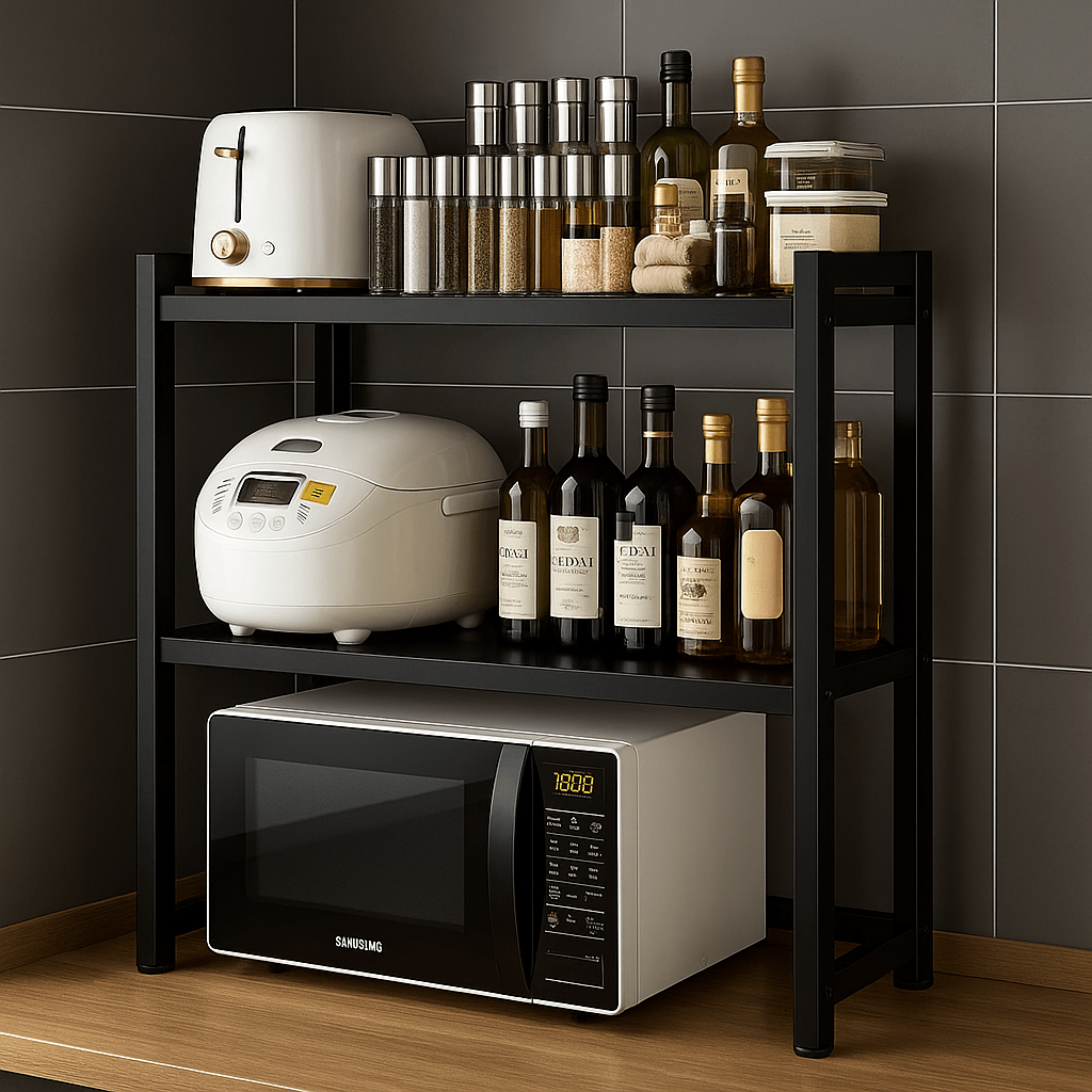 étagère cuisine | OrganizPro Double Niveau - Rangement Facile