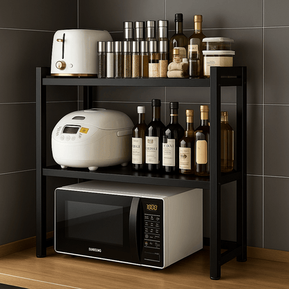 étagère cuisine | OrganizPro Double Niveau - Rangement Facile