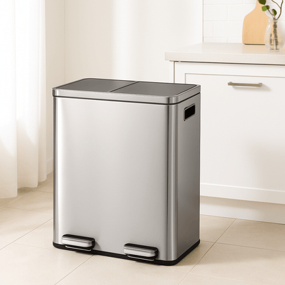 poubelle cuisine | Double Compartiment - Rangement Facile