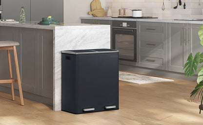 poubelle cuisine | Double Compartiment - Rangement Facile