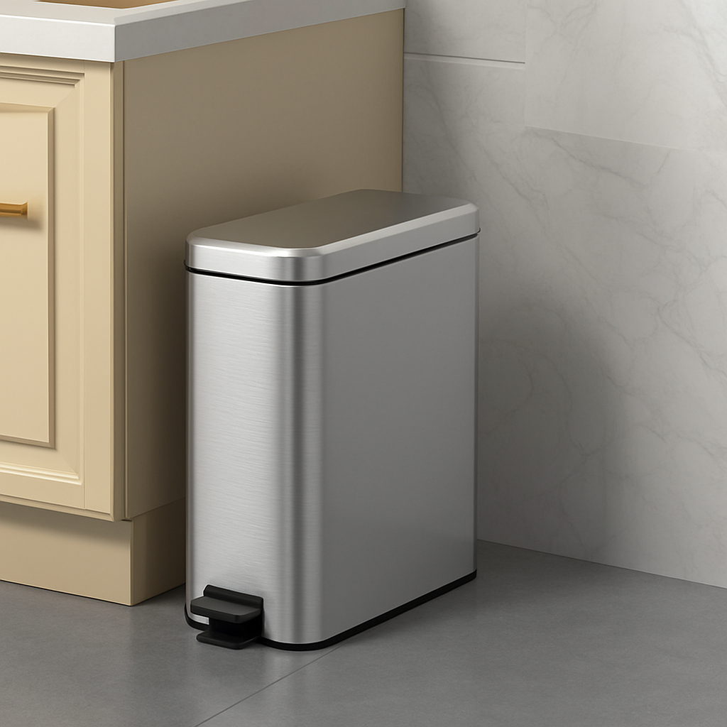 poubelle cuisine elegance argent