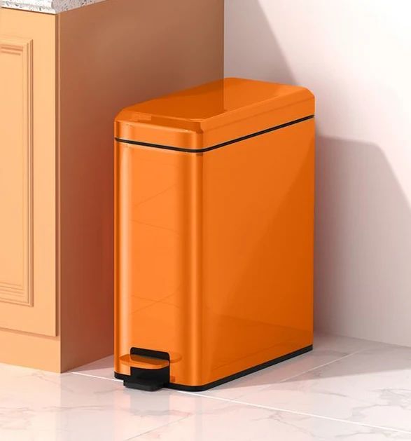 poubelle cuisine elegance orange