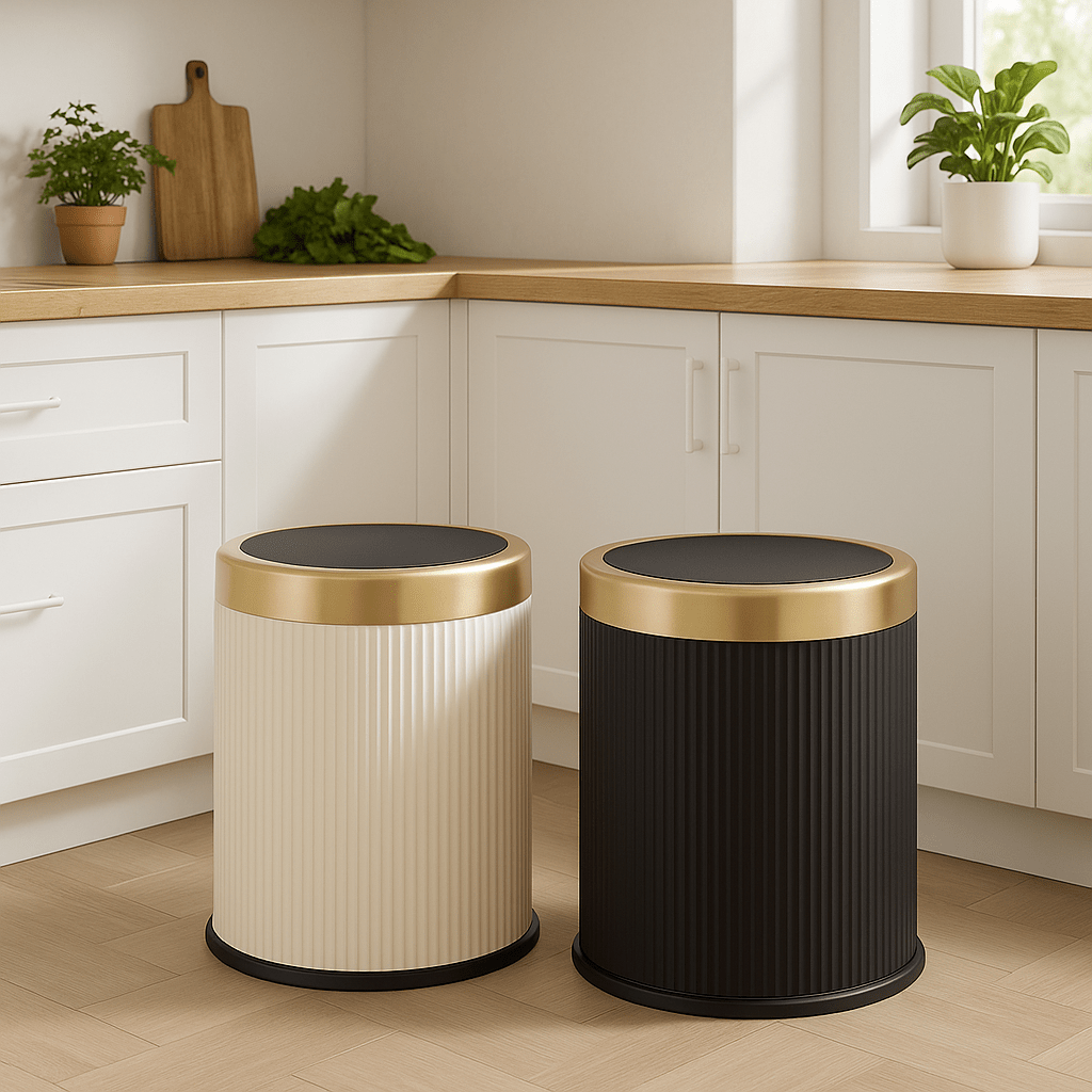 Poubelle | Élégance Dorée - Rangement Facile